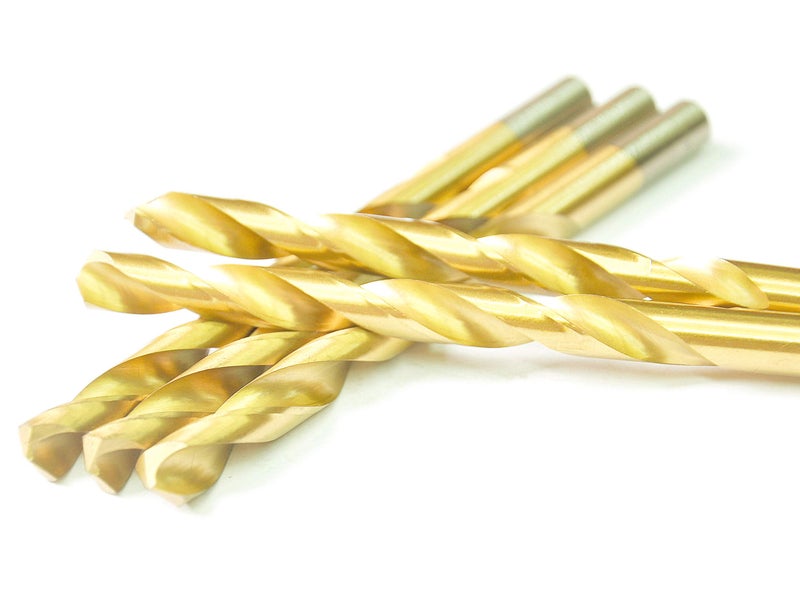 DRILLFORCE 5PCS, 3/8", Titanium Coated Drill Bits - Image 1